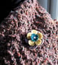 Felt flower brooch - Image 2