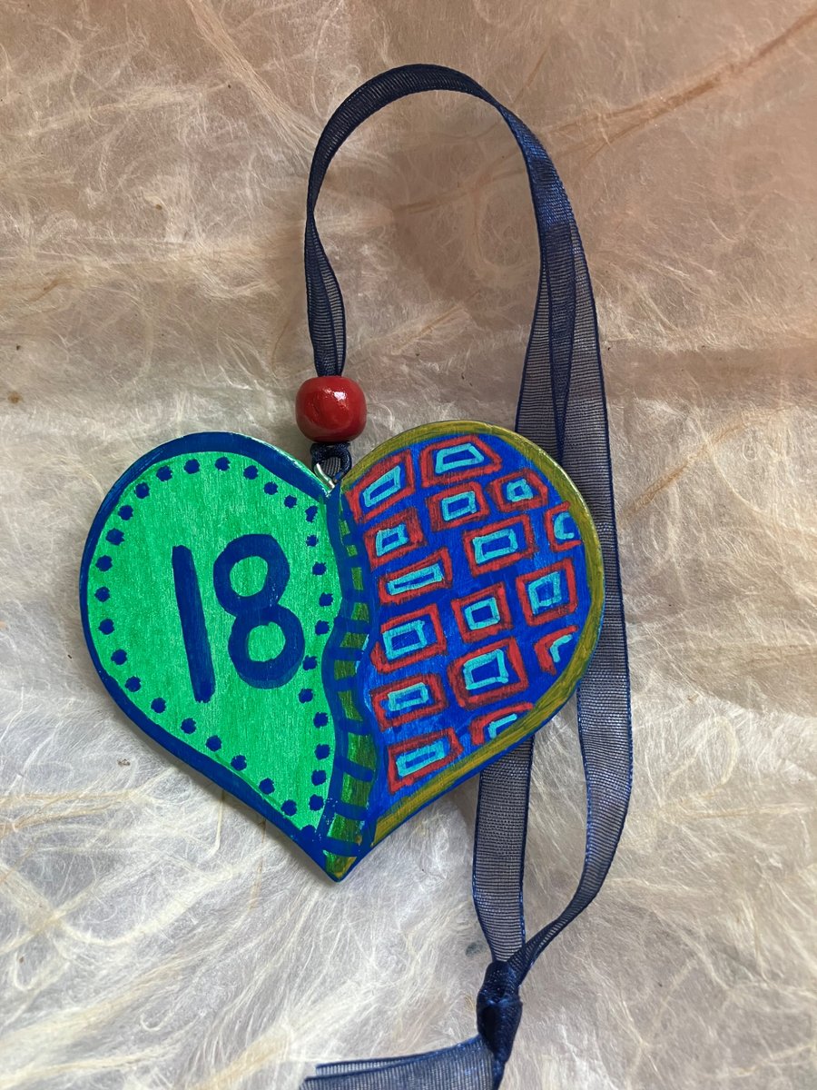 18th birthday heart gift