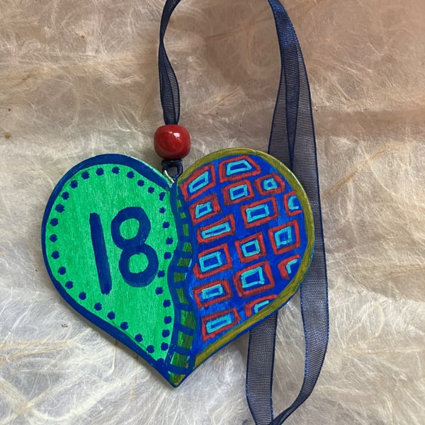 18th birthday heart gift