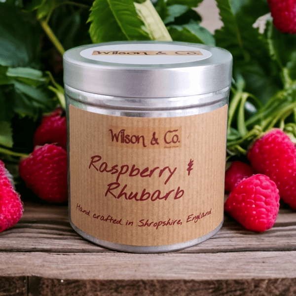 Raspberry & Rhubarb Scented Candle 230g