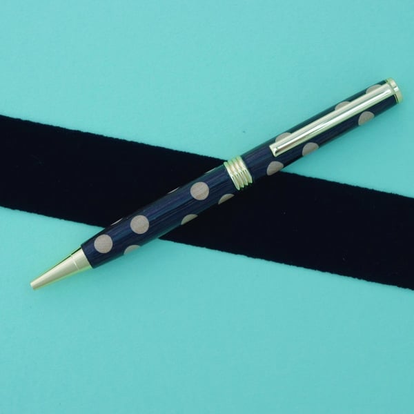 Hand Turned Wooden Pen. English Bog Oak.