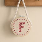 Monogram Embroidery Hoop, Handmade Nursery Wall Art, Lucet Macrame, FREE POSTAGE