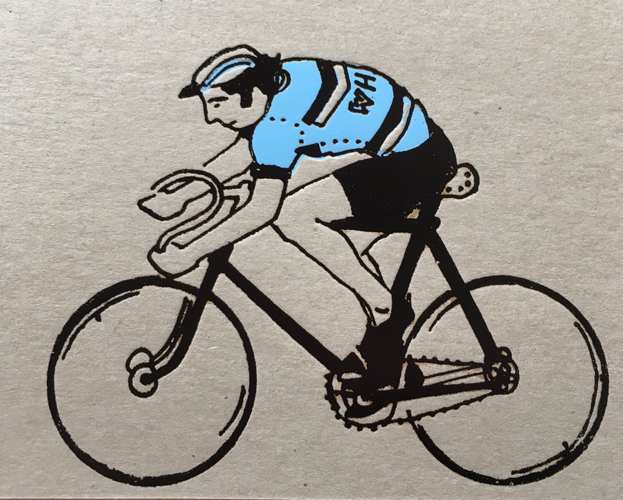 Cyclist Greetings Card