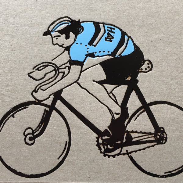 Cyclist Greetings Card