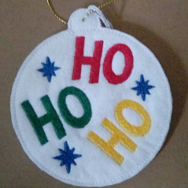 538. Ho Ho Ho Christmas ornament