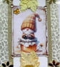 Gnome Hand Crafted Decoupage Card - Blank for any Occasion (2682)