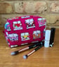 Campervan Print Quilted Fabric Box Shape Makeup Bag - Image 2