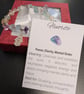 Fluorite gemstone handmade bracelet with charm and meaning card