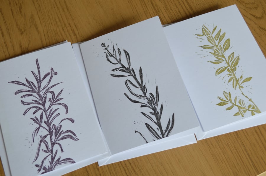 Set of 3 blank cards, greetings cards