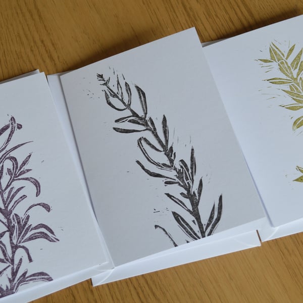 Set of 3 blank cards, greetings cards