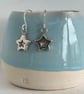Little Star Earrings -  fine silver with sterling silver earwires - Image 3