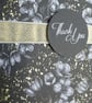Thank You Card - Floral Black and Gold - Image 2