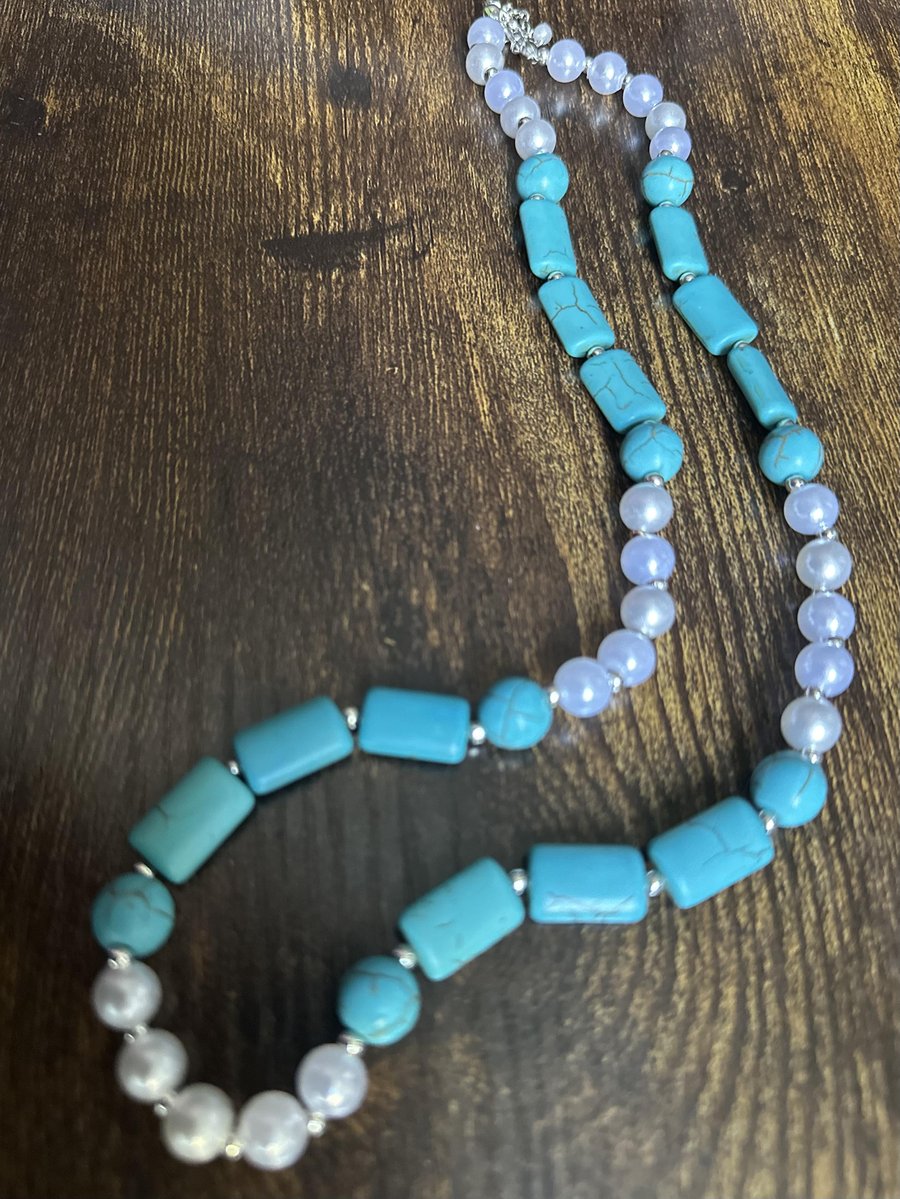 Handmade Necklace Turquoise Howlite Gemstone High Quality
