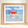 Tandem Fun! picture - bicycle bike cycling textile artwork