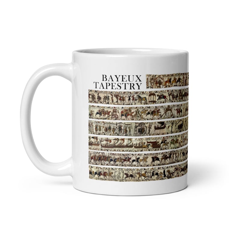 Complete Bayeux Tapestry Coffee Mug - 1066 Battle of Hastings - British History