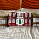 Ranger’s house knitted artwork cushion 