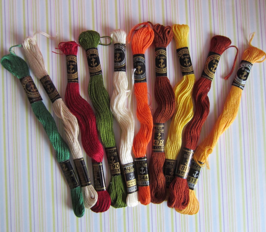 SALE 10 Skeins of Anchor Embroidery Thread