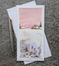 Winter's Eve. Handpainted Large Blank Art Card. 220216