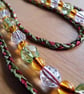 Ribbon & Bead Necklace with Magnetic Clasp - Image 1
