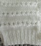 14" Newborn Eyelet V Neck Cardigan - Image 2