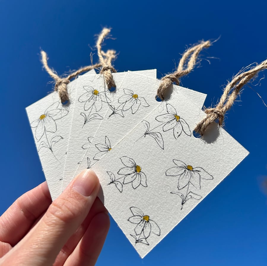 Gift Tags - Hand Drawn Daisy Tags