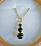 Swarovski Two  Colour Changeable Pendant Gold Necklace Set 18 Inch - Image 9
