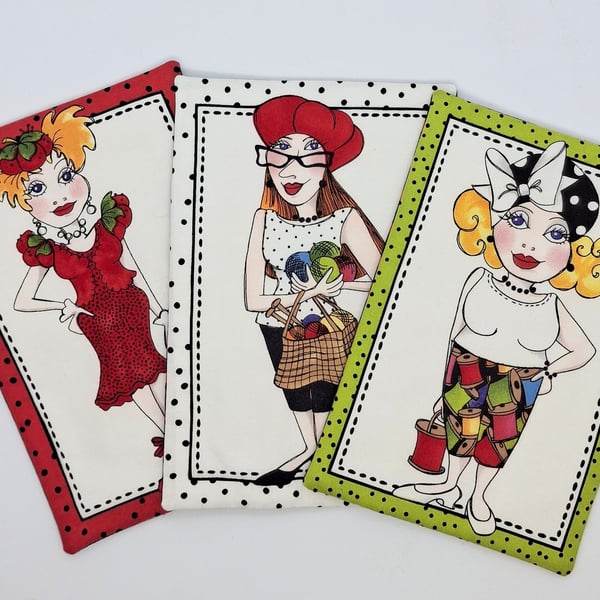 Ladies Mug Rug Coasters Set2