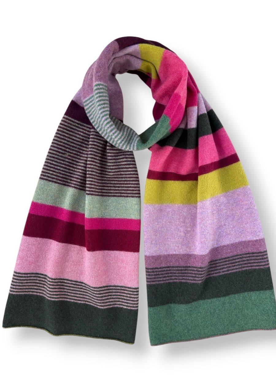 Engineered Stripe Big Scarf