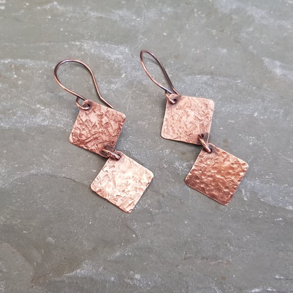 Rustic Copper Earrings