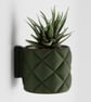 Quilted Wall Planter Wall Mount Drip Tray Modern Boho Plant Decor Inflated