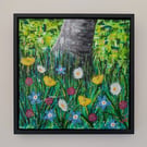 Woodland Flowers Original Painting Framed