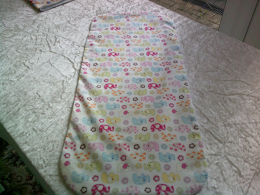 Pastel Elephants Burp Cloth