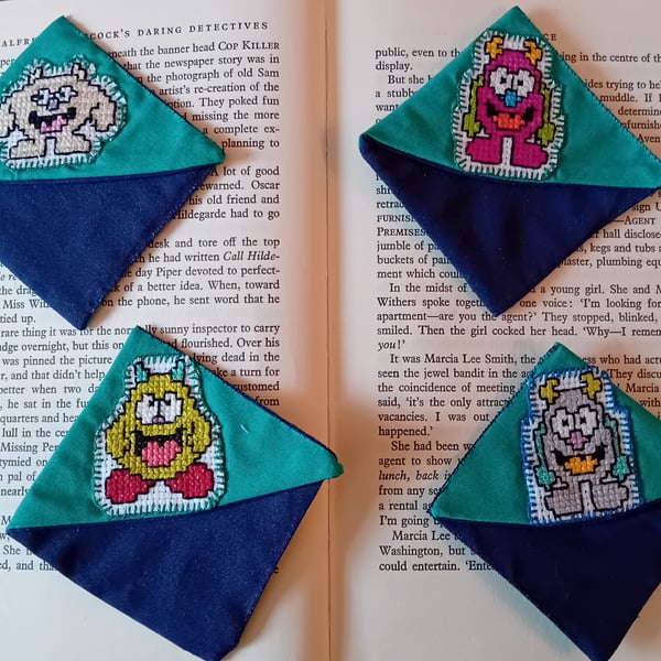 Handmade Monster Corner Bookmarks – Fun, Quirky, and Upcycled!