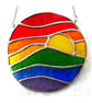 Rainbow Waves Stained Glass Suncatchers 026