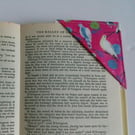 Corner bookmark with Dove birds, gift for xmas, teacher, book lover