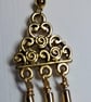 Amber Crystal Dangly Earrings - Image 3