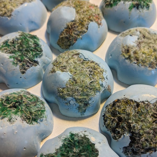 Mini Globe Shelfies Textile and Concrete Round 50mm 