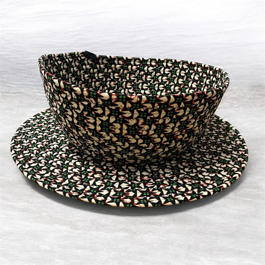Hand Made Jelly Roll Fabric Bowl Set