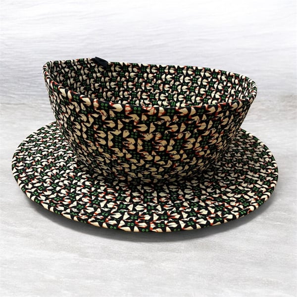 Hand Made Jelly Roll Fabric Bowl Set