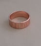 Hammered Copper Ring, Handmade, size P  - Image 2