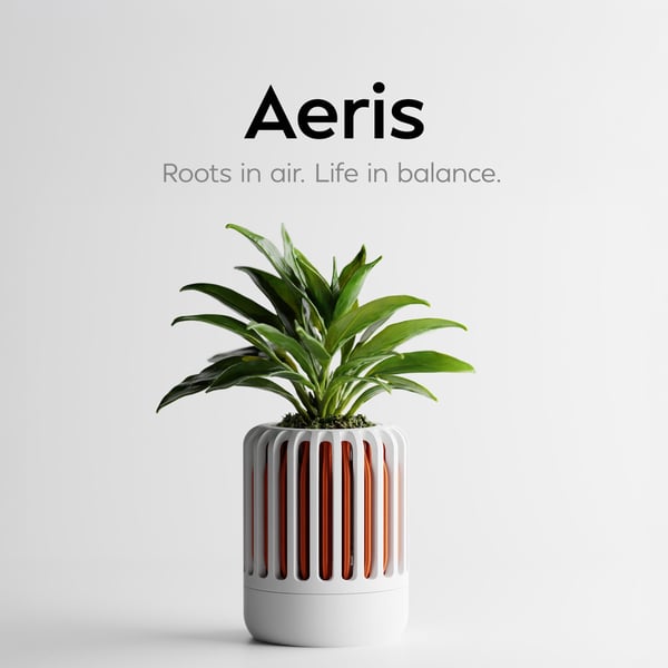 Modern Ribbed Planter with Airflow Handmade 3D Printed Plant Pot Orchid Planter