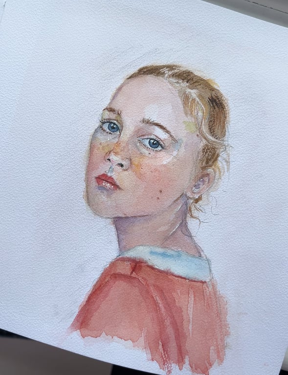 Custom Watercolour Portrait – Hand-Painted Personalised Gift for Loved Ones