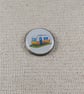 Vintage Retro Caravan - Caravan Themed Badge - Large Resin Topped Pin Badge