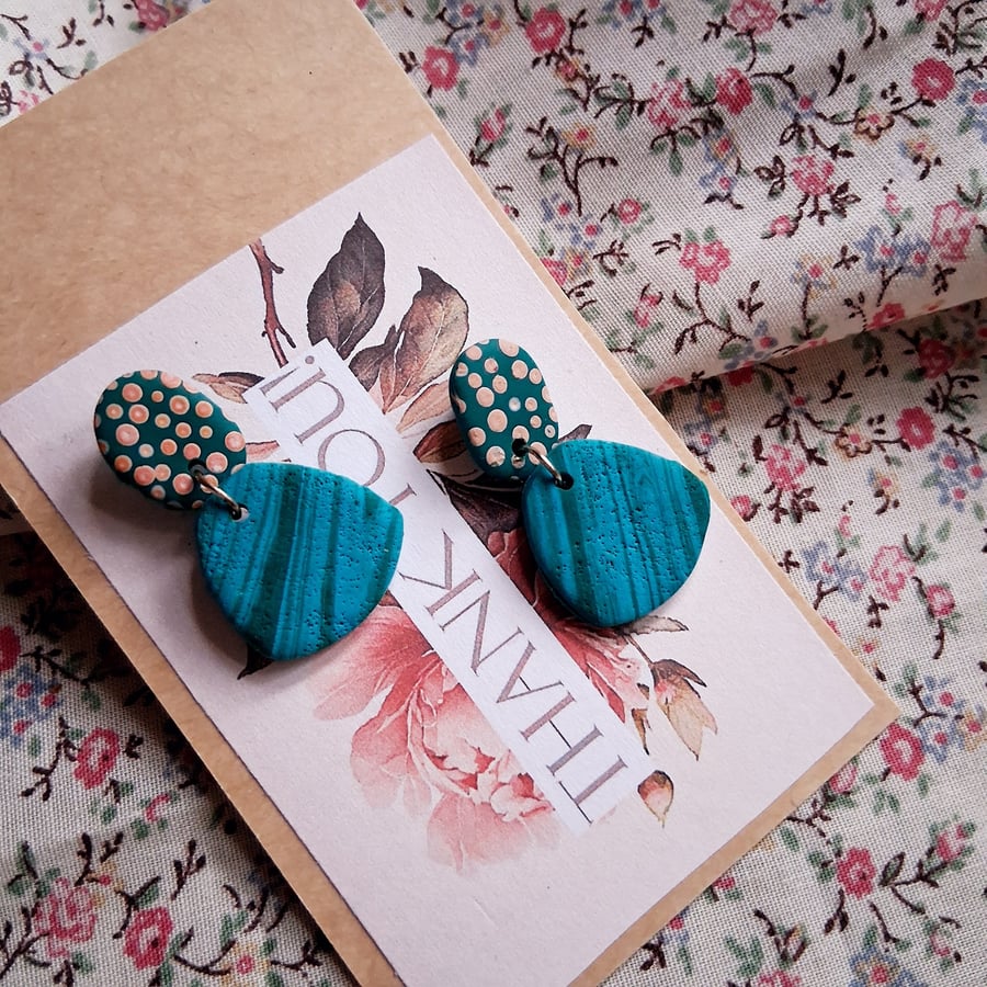 CLEARANCE! polymer clay earrings handmade- reduced-no 31
