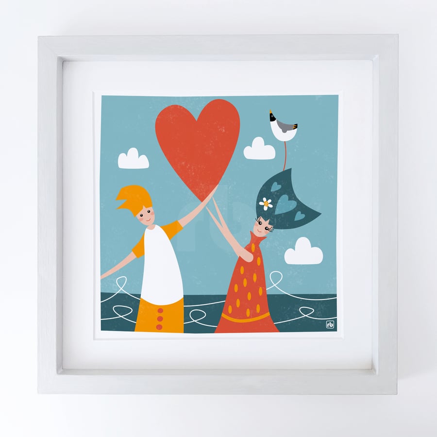 Meet You At The Beach, Giclee print, perfectly imperfect