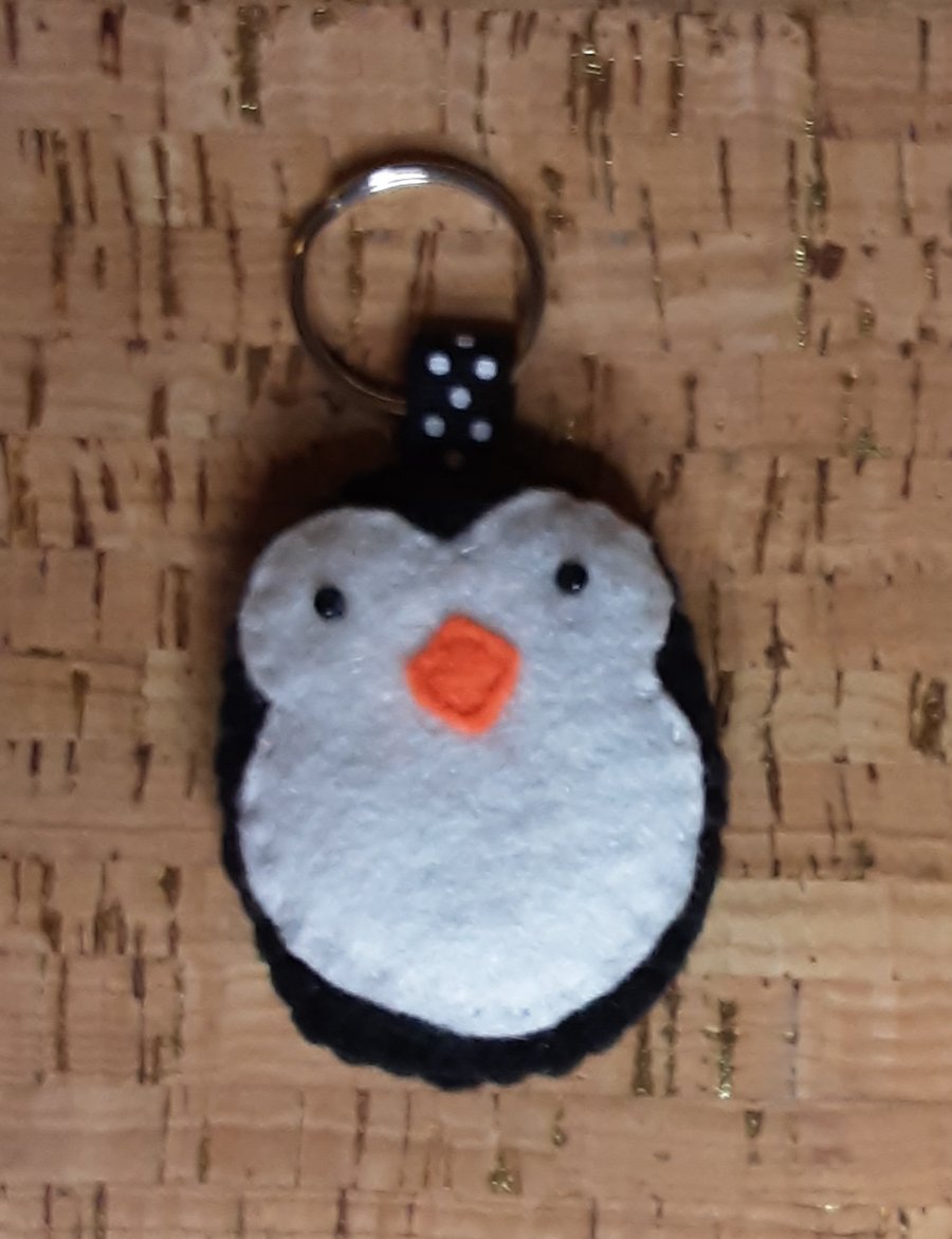 Penguin Felt Keyring - Bag Charm