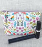Make up bag, zipped pouch, cosmetic bag, gnomes, mushrooms, bunnies. - Image 2