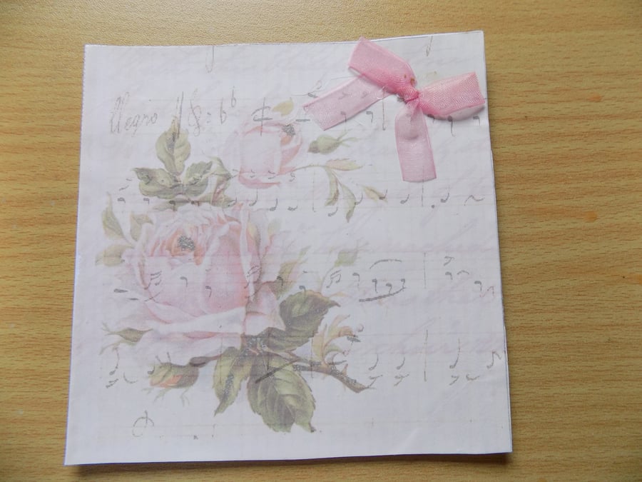 ROSE & BOW CARD  005