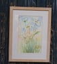 White Daisies with cow parsley in Norfolk watercolour painting - Image 1