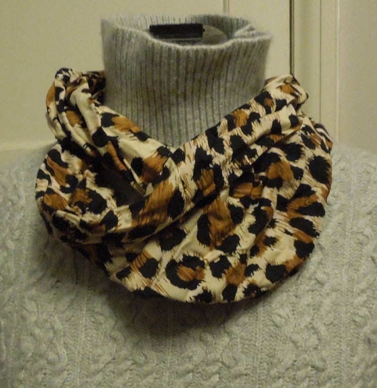 Animal Print Twist Scarf